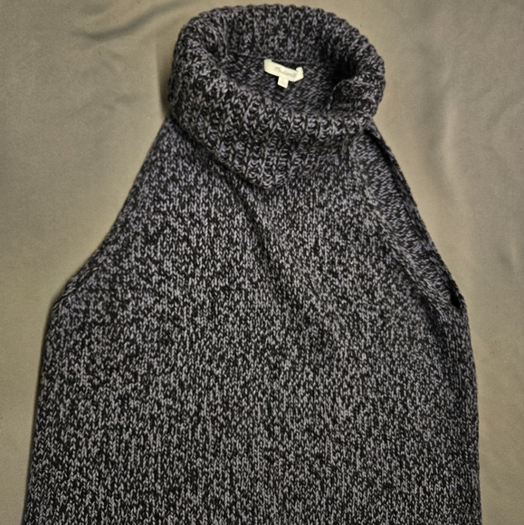 Madewell Sleeveless Knit Sweater Women's XL Blue Cowl Neck Pullover Wool Blend - Picture 8 of 8